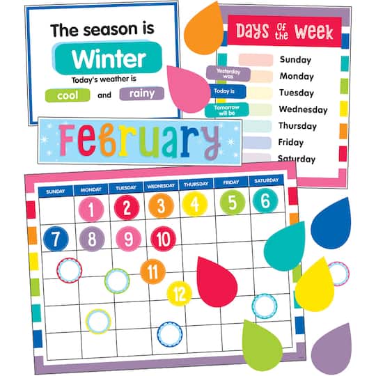 Schoolgirl Style&#x2122; Hello Sunshine Calendar Bulletin Board Set